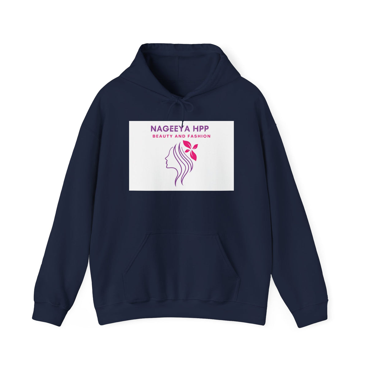 Beauty & Fashion Logo Hoodie — "Nageeya HPP" Women's Salon Pullover