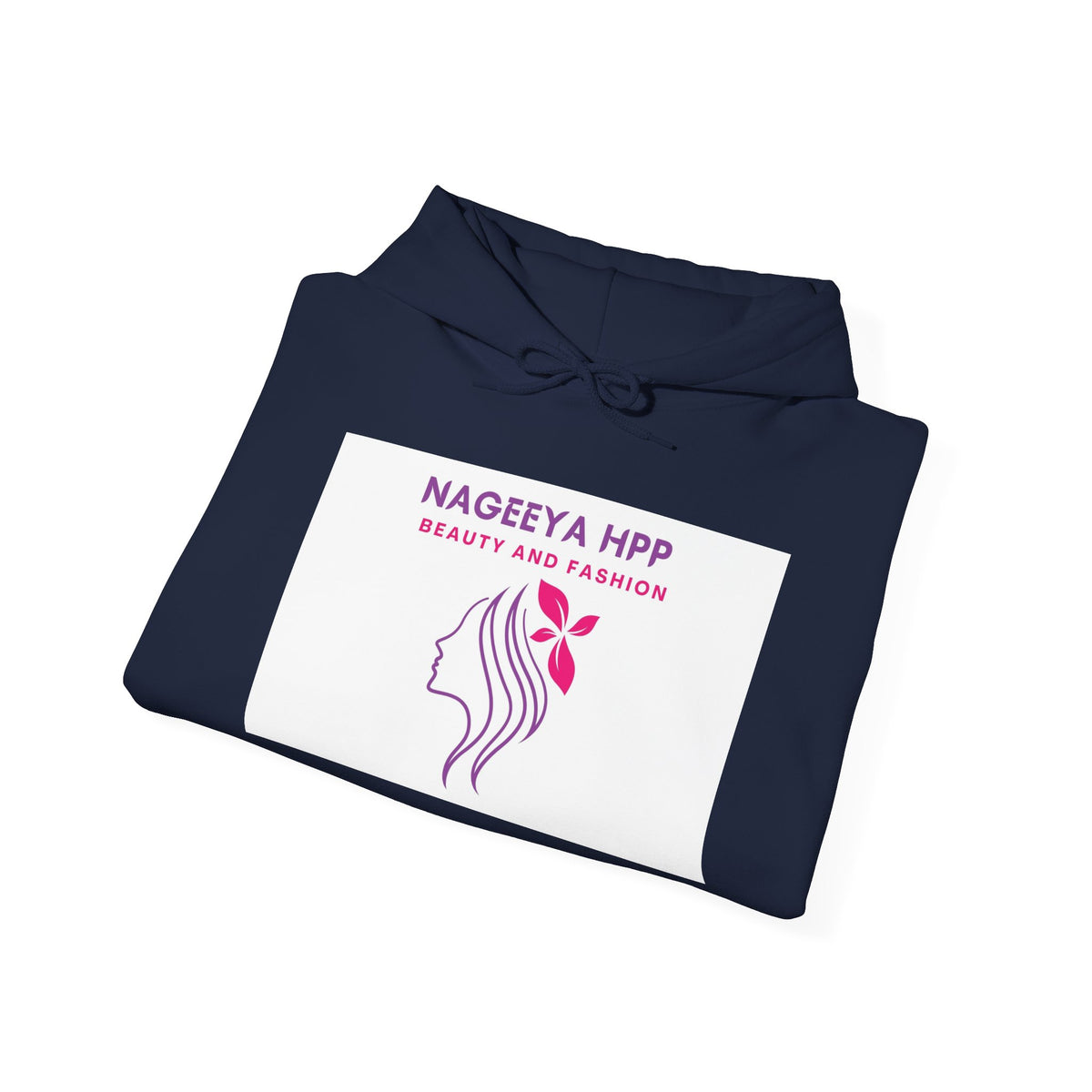 Beauty & Fashion Logo Hoodie — "Nageeya HPP" Women's Salon Pullover