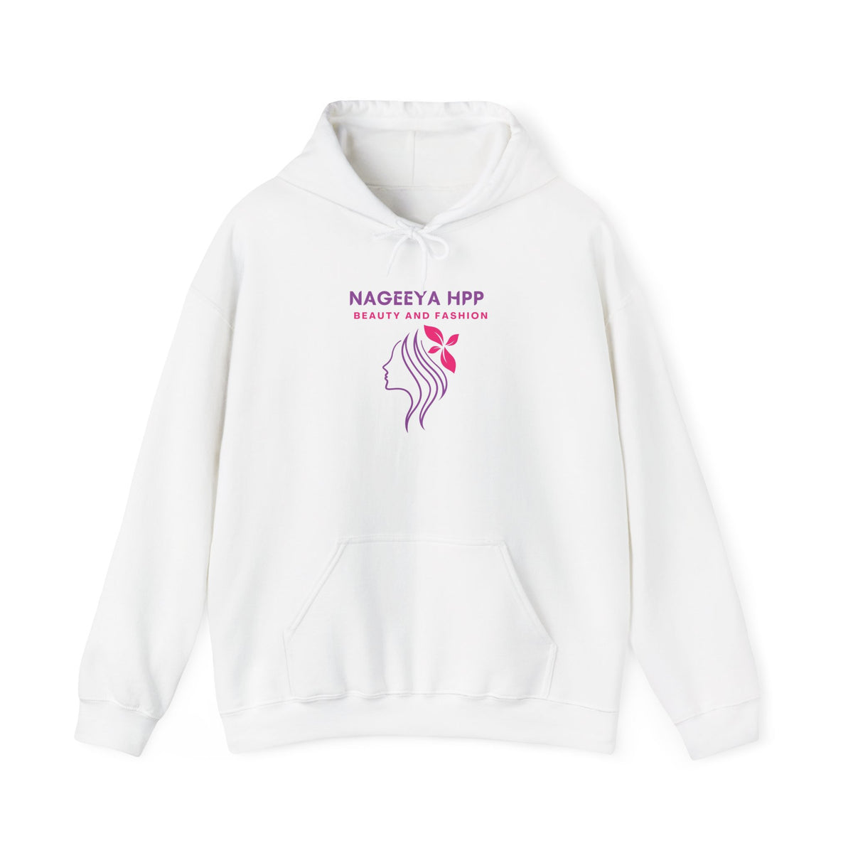 Beauty & Fashion Logo Hoodie — "Nageeya HPP" Women's Salon Pullover