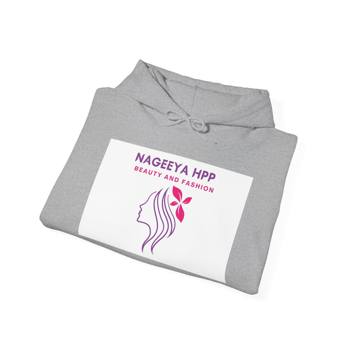 Beauty & Fashion Logo Hoodie — "Nageeya HPP" Women's Salon Pullover