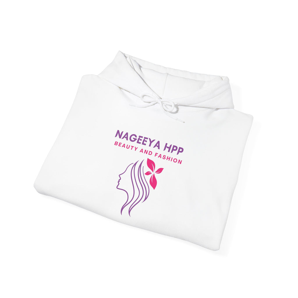 Beauty & Fashion Logo Hoodie — "Nageeya HPP" Women's Salon Pullover