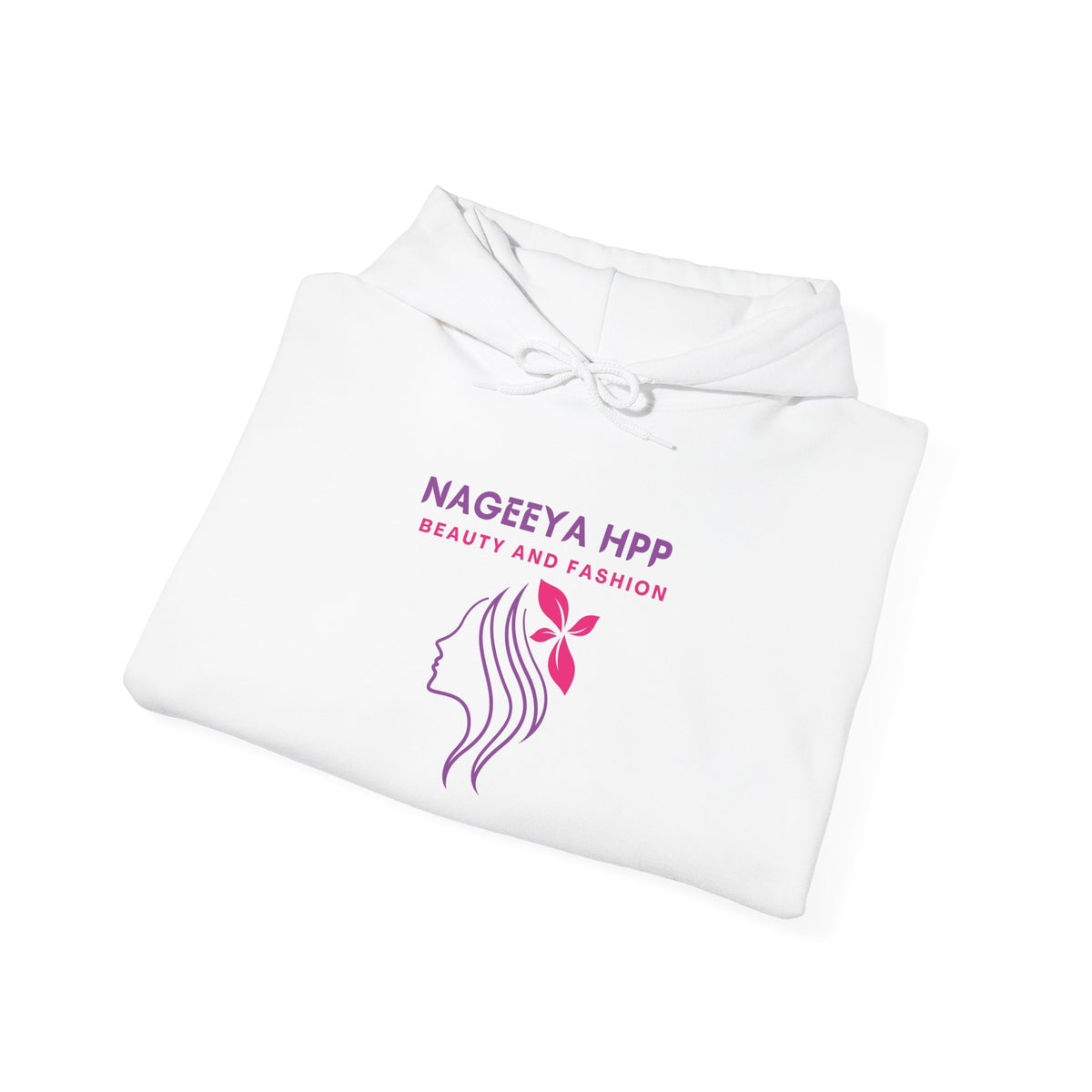Beauty & Fashion Logo Hoodie — "Nageeya HPP" Women's Salon Pullover