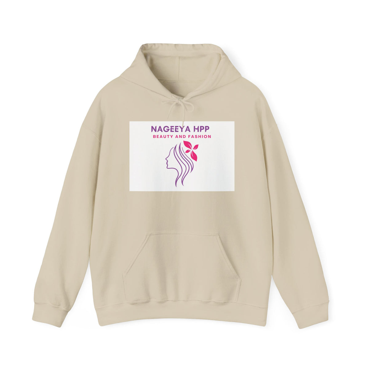 Beauty & Fashion Logo Hoodie — "Nageeya HPP" Women's Salon Pullover