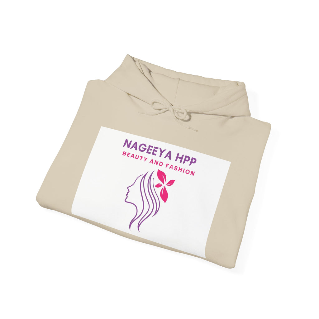 Beauty & Fashion Logo Hoodie — "Nageeya HPP" Women's Salon Pullover