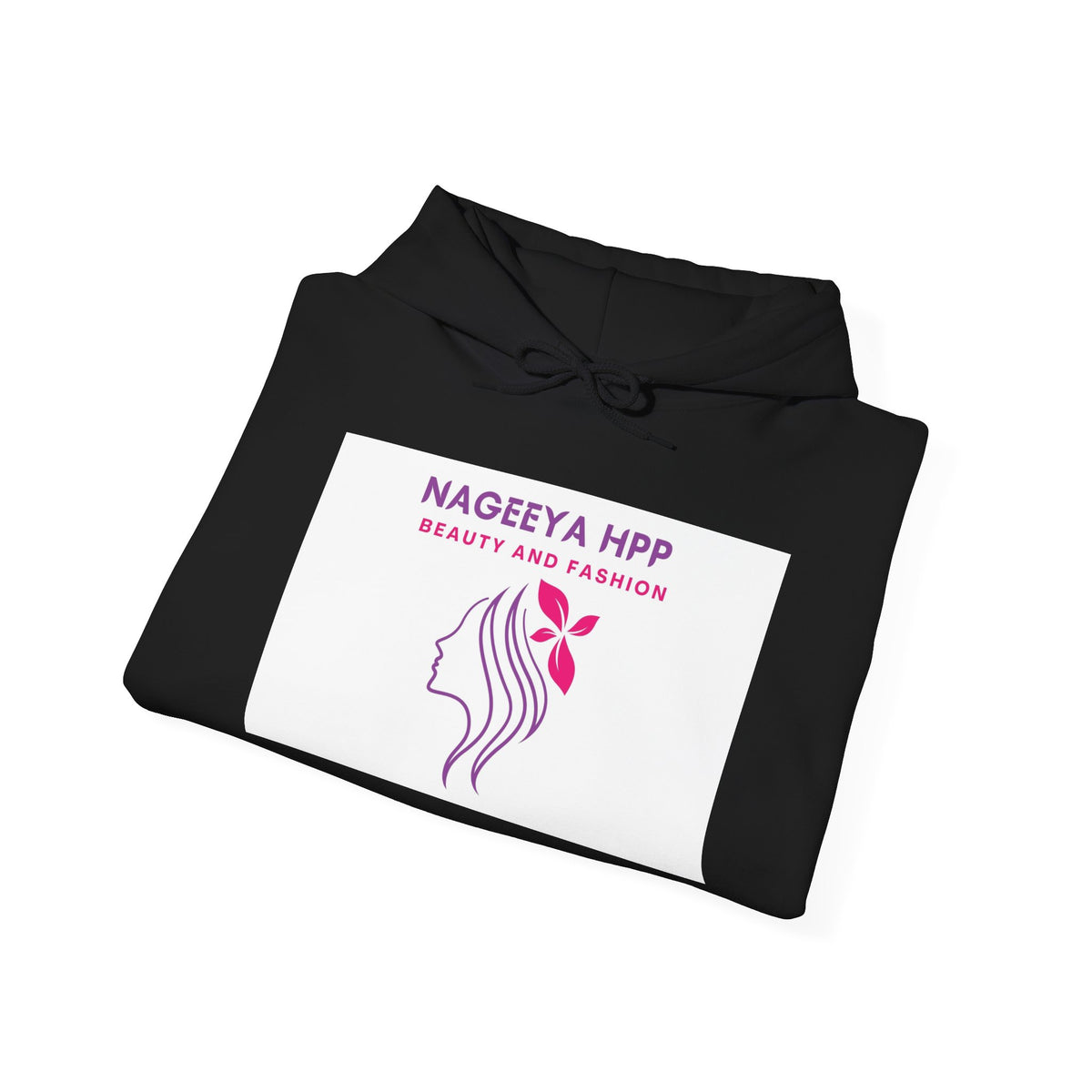 Beauty & Fashion Logo Hoodie — "Nageeya HPP" Women's Salon Pullover