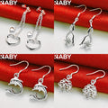 URBABY 925 sterling silver Geometric Drop Earring for women Anniversary Gift popular Wild fashion Romantic jewerly