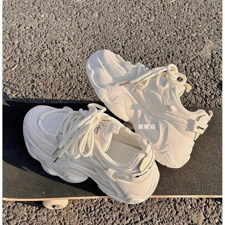 Women's Dad Shoes — Thick Sole Sponge Cake Platform Sneakers