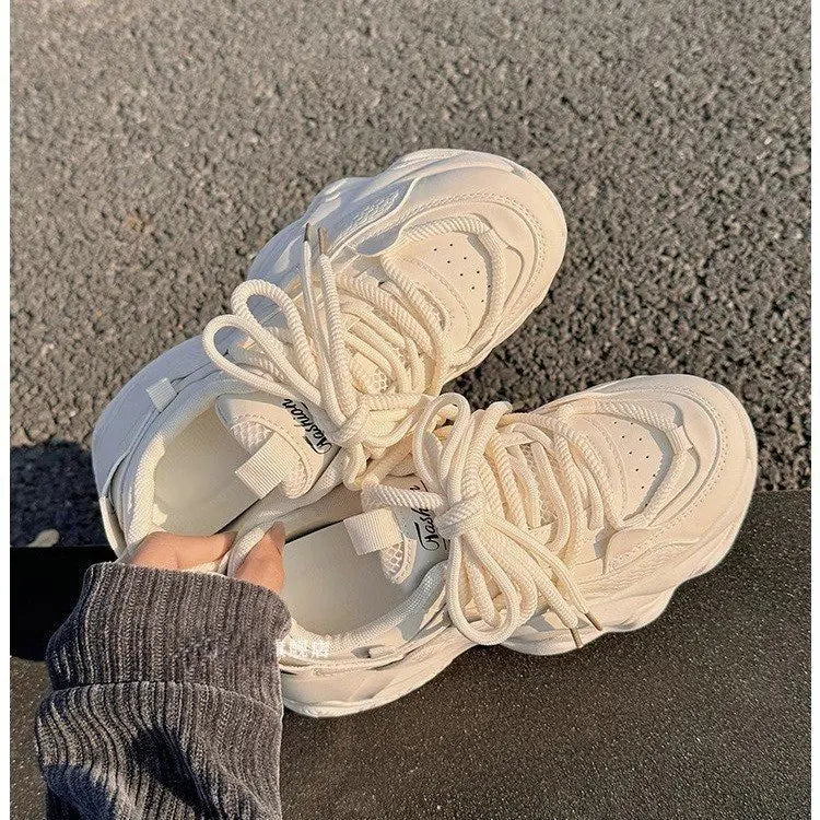 Women's Dad Shoes — Thick Sole Sponge Cake Platform Sneakers