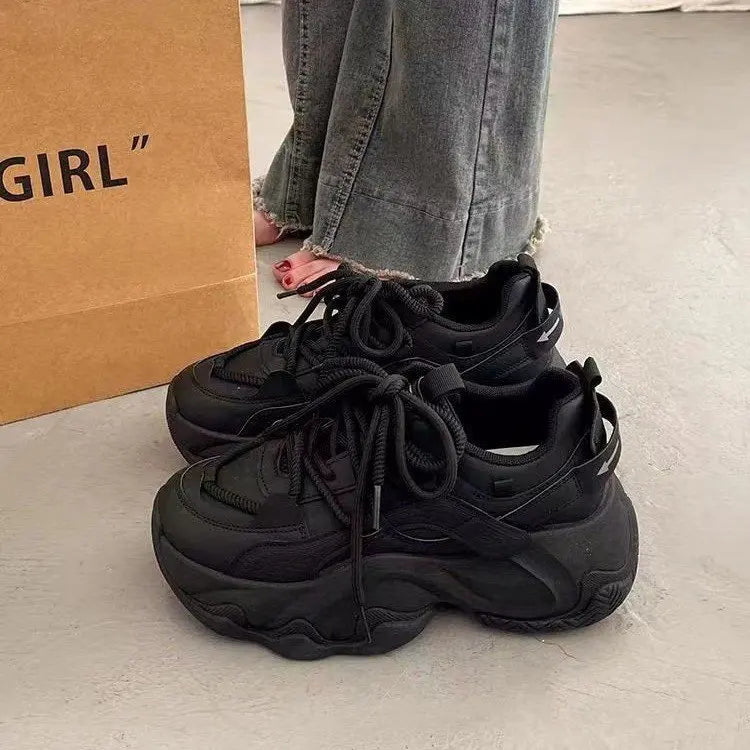 Women's Dad Shoes — Thick Sole Sponge Cake Platform Sneakers